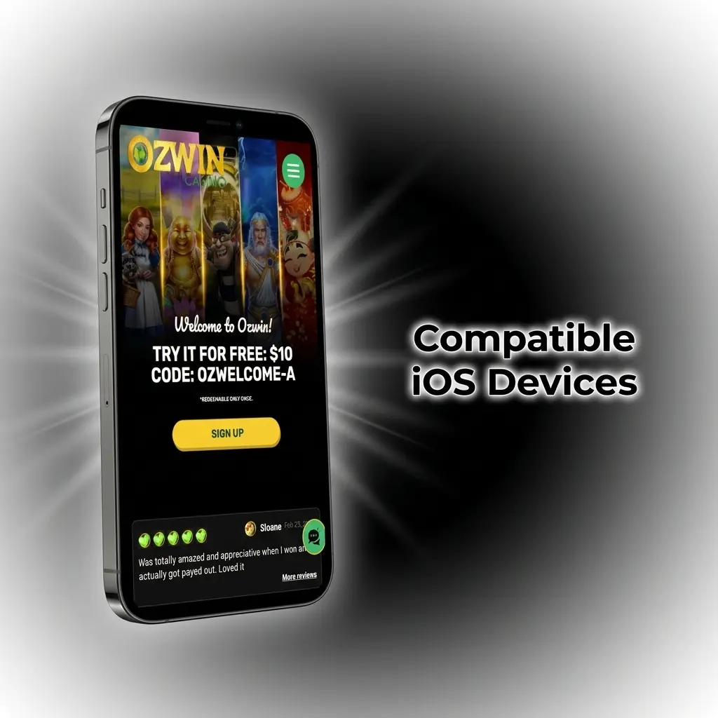 Compatible iPhone models running the Ozwin app