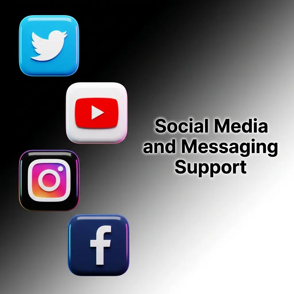 Social media and messaging support channels
