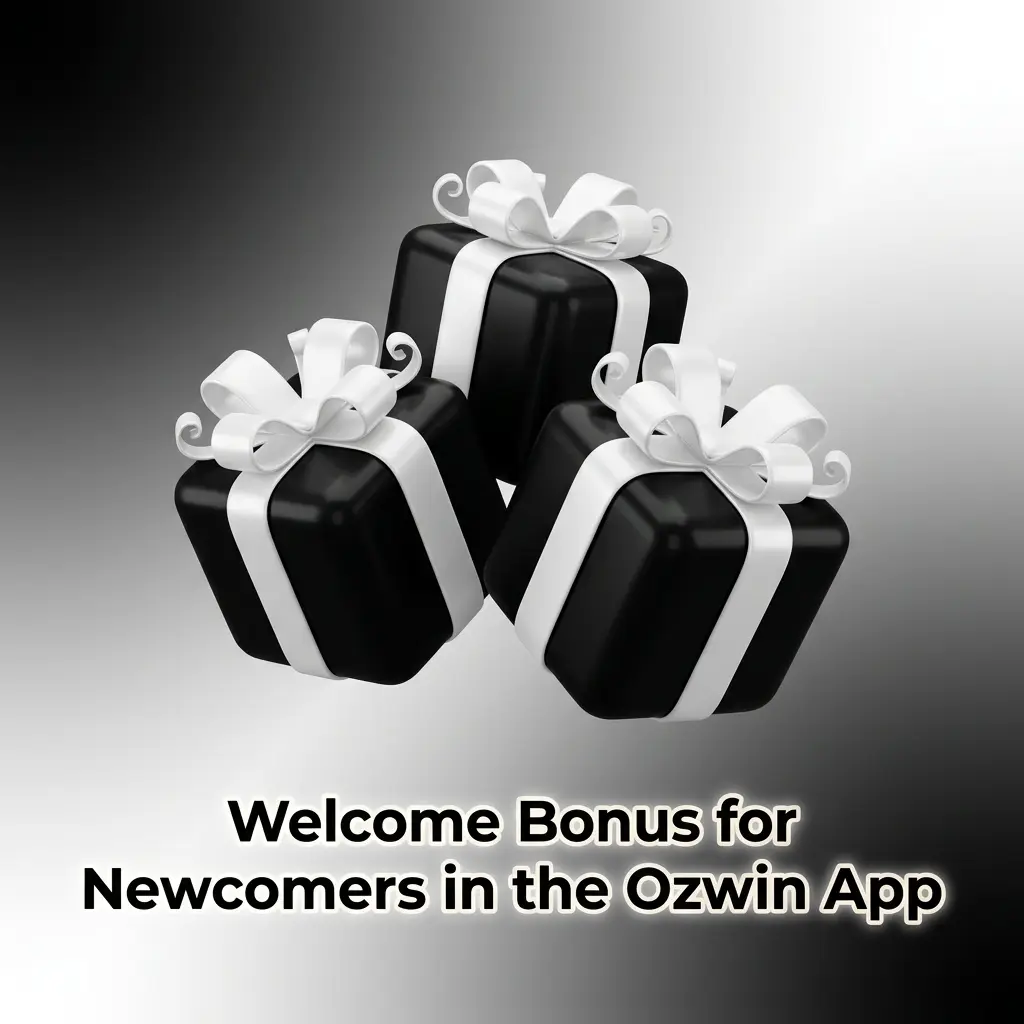 Ozwin app welcome bonus screen